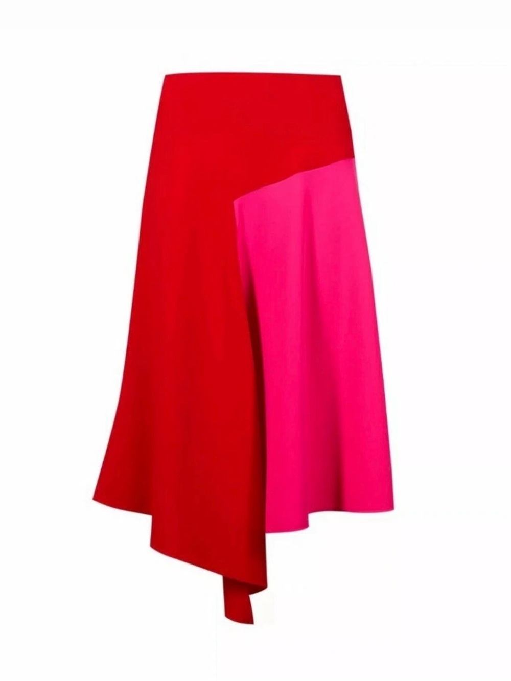 Marks & Spencer Red and Pink Asymmetrical Midi Skirt